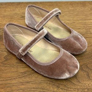 Girls Velour Mary Janes